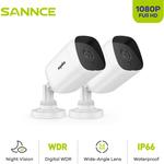 Sannce - 1080P Caméra de Vidéosurveillance Vision Nocturne Extérieure Vidéo Surveillance Sécurité