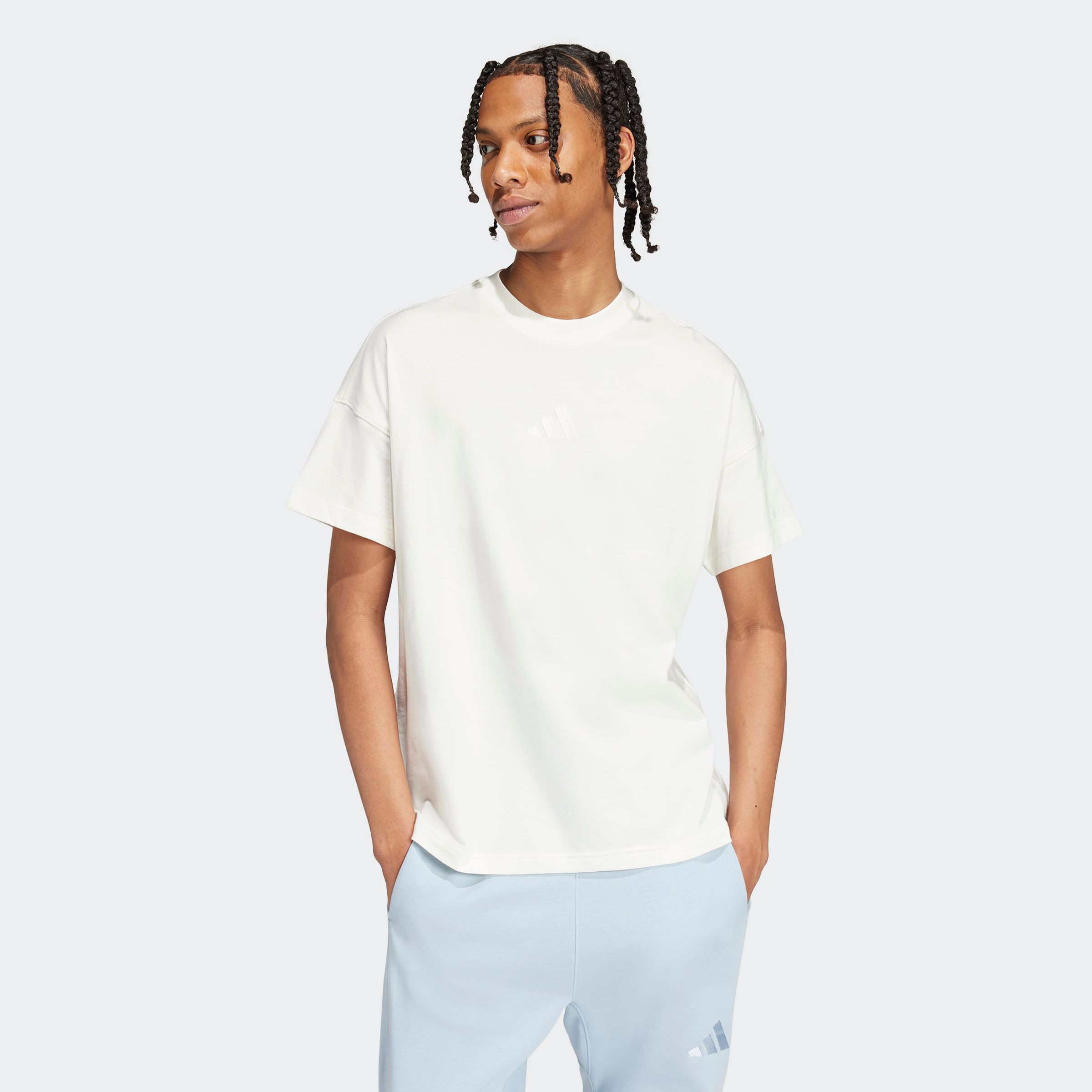 T-Shirt ADIDAS SPORTSWEAR "M A SZN T", Herren, Gr. 3XL, weiß (sanftes weiß), Obermaterial: 100% Baumwolle, normal, Rundhals, Shirts Image