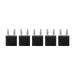 Flash Sale 5pcs J.20005 Dual Banana Plug 1 Female To 2 Male 14mm Spacing 4mm Short Circuit Banana ConnectorBlack