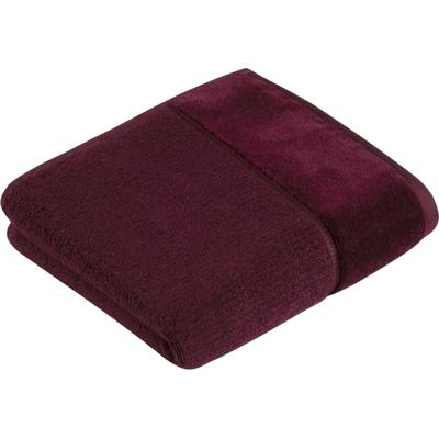 Handtuch VOSSEN "Pure", lila (berry), B:60cm L:110cm, Webfrottier, Obermaterial: 100% Baumwolle, Handtücher (Packung), Baumwolle & VEGAN, mit eleganter Veloursbordüre Image