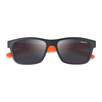 Unisex s rectangle Matte Gray Plastic Prescription sunglasses - Eyebuydirect s ARNETTE Deya