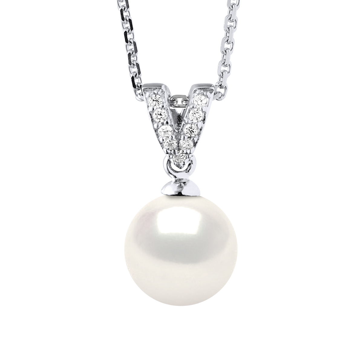 Halskette Prestige Schmuck - Echte Süßwasser-Zuchtperle rund 9-10 mm Image