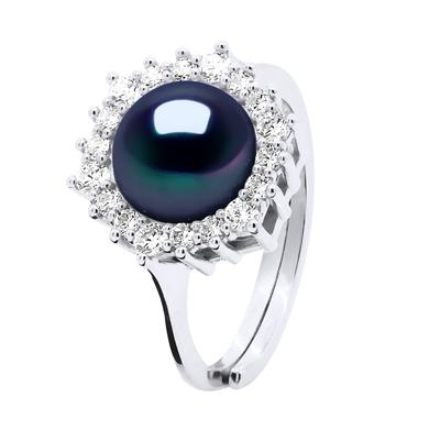 Ringschmuck - Echte Süßwasser-Zuchtperle, rund 8-9 mm Image