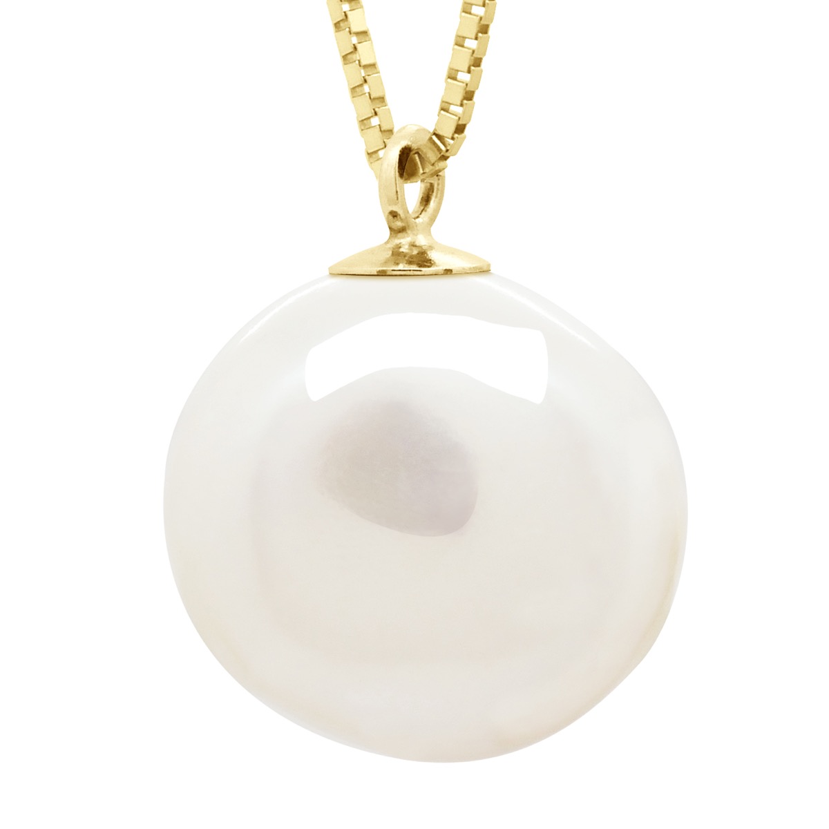 Halskette Echte Süßwasser-Zuchtperle Barock 12-13 mm Image