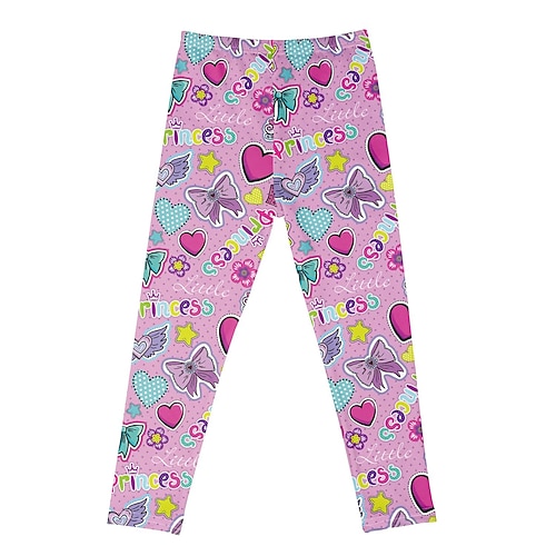 Kinder Mädchen Leggings Tiermotiv Aktiv Outdoor Baumwolle 3-7 Jahre Sommer Roter Affe Lila Krone Weiße Krone Image