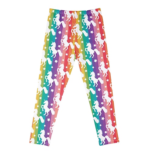 Kinder Mädchen Leggings Tiermotiv Aktiv Outdoor Baumwolle 3-7 Jahre Sommer Roter Affe Lila Krone Weiße Krone Image