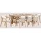 Sklum - Set Tavolo Rettangolare (200x100 cm) e 8 Sedie da Giardino in Legno di Acacia Dubai