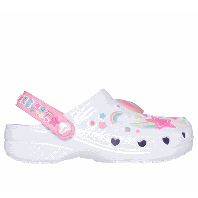 Skechers Girl's Foamies: Heart Charmer - Girly Land Shoes | Size 3.0 | White | Synthetic