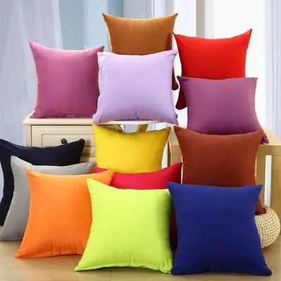 Bonbon Farbe Kissen bezug einfarbig Kissen bezug Abdeckung dekorative Kissen bezug Sitz Auto Kissen Image