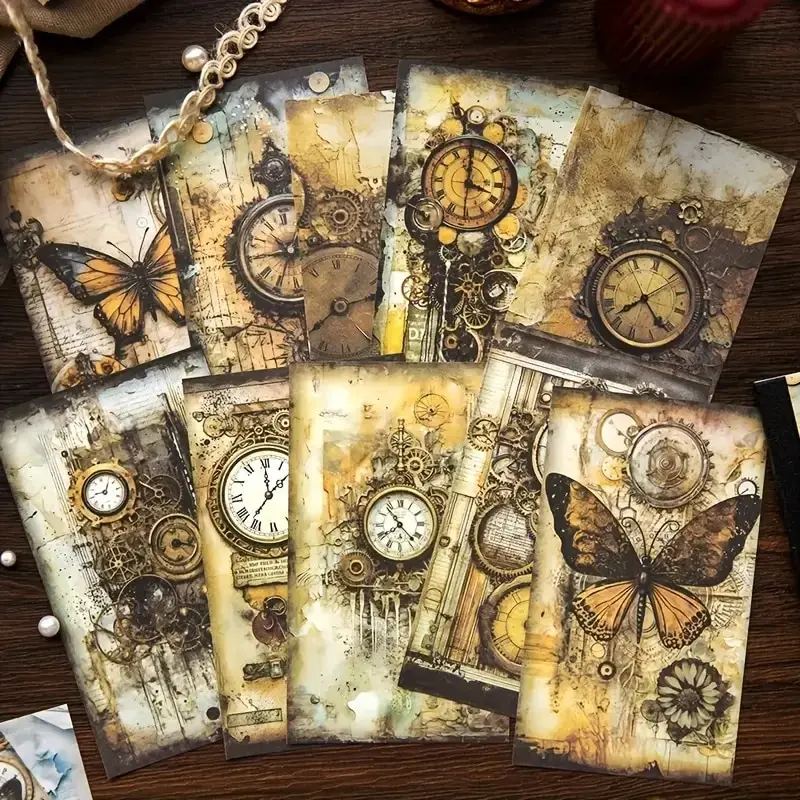 40 Stück Vintage-Material, Papier, dekorativ, Scrapbooking, Tagebuch, Album, Basteln, Hintergrundpapier, DIY, Junk-Journal-Zubehör Image