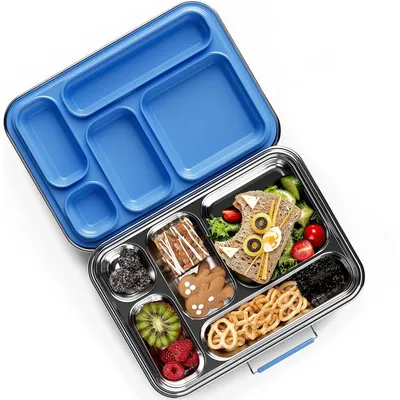 Stainless Steel Bento Box Kids Metal Bento Lunch Box BPA Free Lunch Box Containers for School, Travel, Work, Picnic,Eco-Friendly