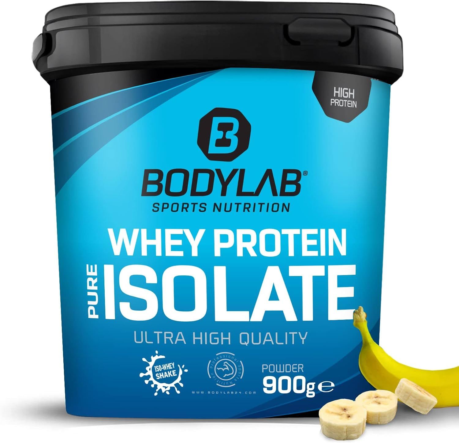 Bodylab24 Proteine del siero latte isolate alla banana 900 g
