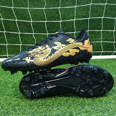 TEMU Adult Unisex Dragon Design Soccer Cleats, High-top Breathable Pu Leather Football Boots, Anti-slip Ag Studs Athletic Shoes For Training, Outdoor Grass Cleats For Men & Women