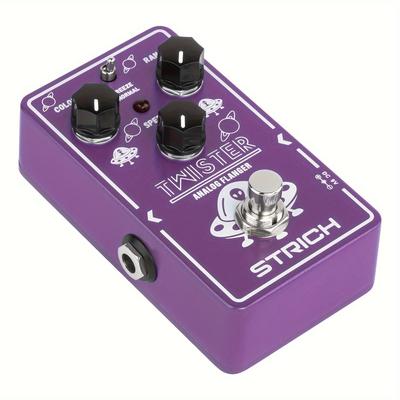 TEMU Strich Tmister Pedal - Effects, Dual , Retro Sound, Classic Metallic , True Bypass, Electric Guitar, Purple And White