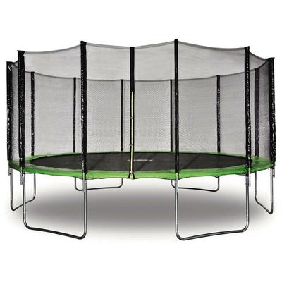 Habitat Et Jardin - Trampolin ' Yoopi ' ø 4.90 m - Grün - mit Netz + Sicherheitsleiter + Image