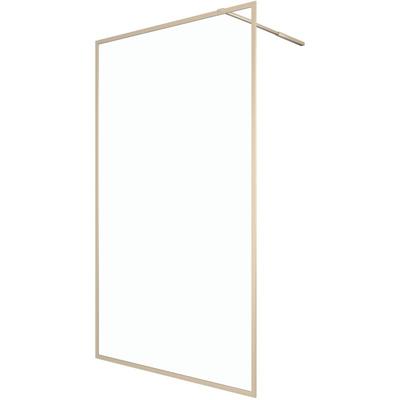 Marwell - Walk In Dusche Golden Frame 200x120cm - Duschwand mit 6 mm Einscheibensicherheitsglas