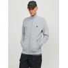 Sweatjacke JACK & JONES "JJEPAULOS SWEAT ZIP NOOS", Herren, Gr. XS, grau (light grau melange), angeraute Sweatware, Obermaterial: 50% Baumwolle, 50% Polyester, meliert, modisch, normal normal, Rundhals, Langarm Rippbündchen, Sweatjacken