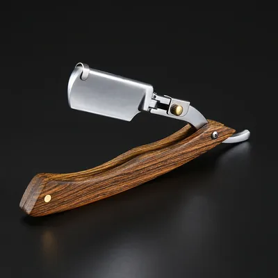 Straight Razors for Men Natural Wood Handle Fit Double Edge Blades Professional and Close Shaving