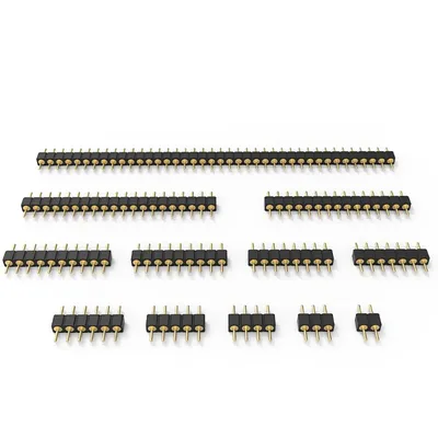 10pcs 1X40P 2.54mm 0.1" Round Hole L10/L11.96 Straight Gold Cuttable Arduino Raspberry pi Breadboard Connector Male Pin Header