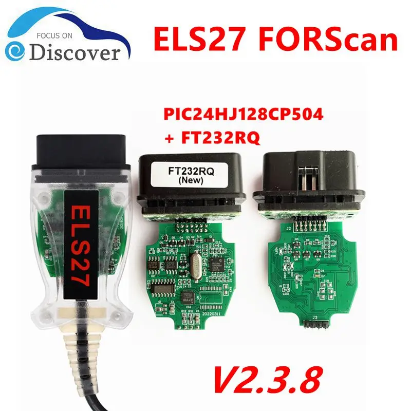 New ELS27 FORScan V2.3.8 PIC24HJ128CP504+FT232RQ Chip OBD2 Diagnostic Cable For FORD/Lincoln/Mercury/Mazd Mr Lincoln For Mercury