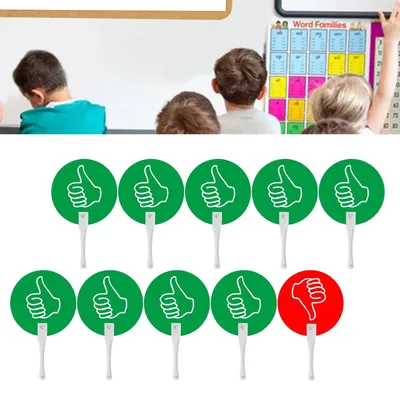 10Pcs Voting Paddles Yes No Paddles Thumbs up Down Paddles True False Paddles for Classroom