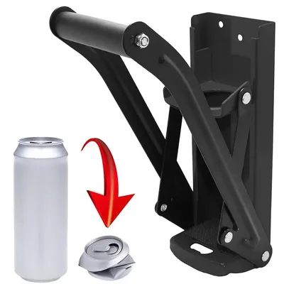 Can Crushers for Recycling 16 oz Heavy Duty Metal Can Crusher Wall Mounted Soda & Beer Can Smasher
