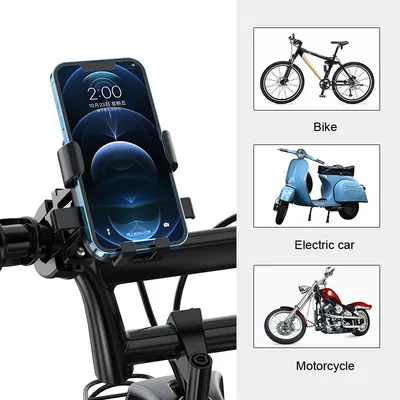 Anti-slip Phone Mount 360° Rotatable Adjustable Bike Phone Mount for Outdoor Cycling, Mountain Bike