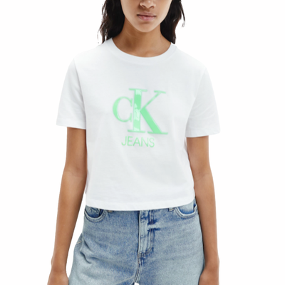 T-Shirt Calvin Klein Damen Frontlogo Relief Image