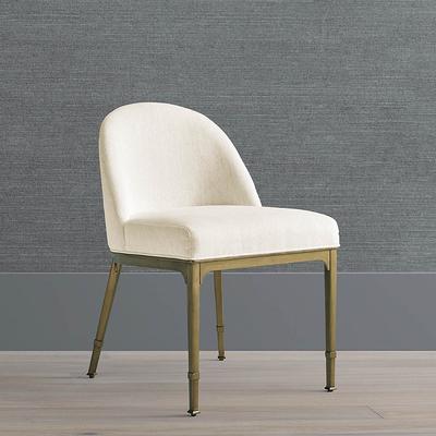 Alana Vanity Chair - Brass/Snow Crypton Nomad Performance - Frontgate