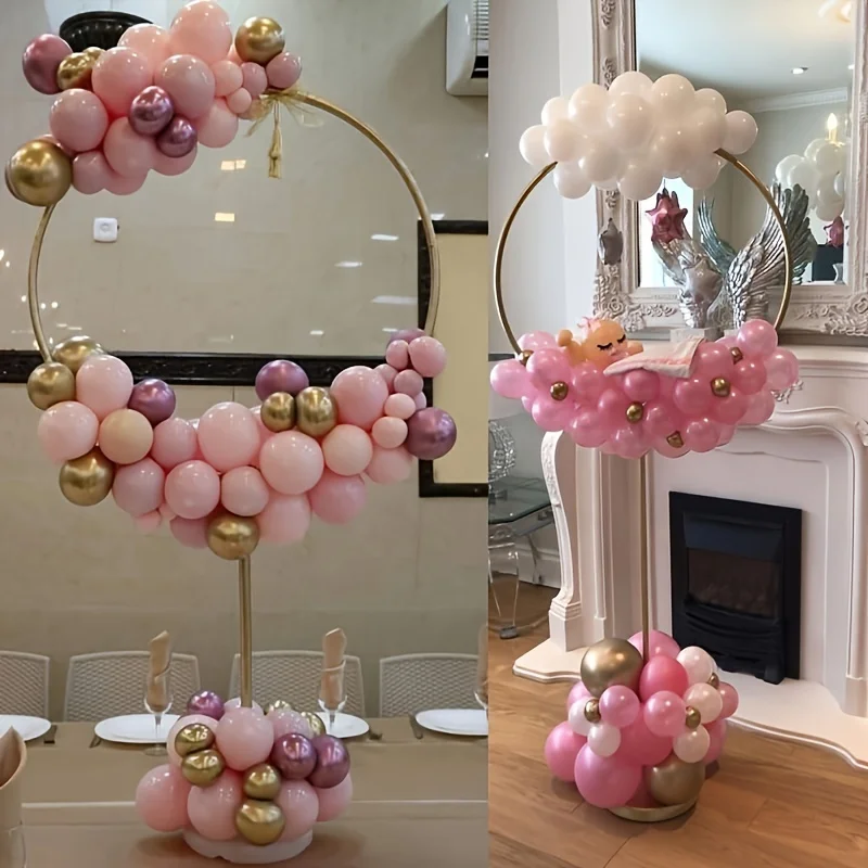 1/2set Runde Ballon Stehen Bogen Luftballons Kranz Ring Für Hochzeit Dekoration Baby Dusche Geburtstag Party Weihnachten Ballon girlande Image