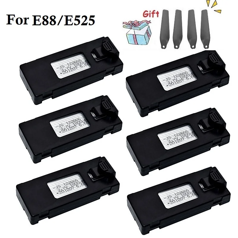 3.7V 1800Mah RC Drone Batteria Accessorio Per E88 E88PRO Ls-E525 E525 PRO Mini Uav Drone Batteria Batteria Speciale Rc Parti 1/10 Pz