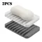 Porte-savon auto-drainant en Silicone, 1/2 pièces, économiseur de savon pour douche, salle de bains,