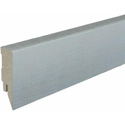 Kosche - Sockelleiste Topline mdf 16 x 58 x 2500 mm Silber Fußleiste Hochwertig Robust