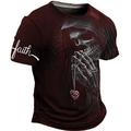 Per uomo La Morte Scuro Mietitrice Maglietta Manica Corta maglietta Stampa 3D Girocollo Camicia Designer Gotico Feste Streetwear Casuale Nero Rosso Blu Estate Primavera Abbigliamento S M L XL XXL XXXL
