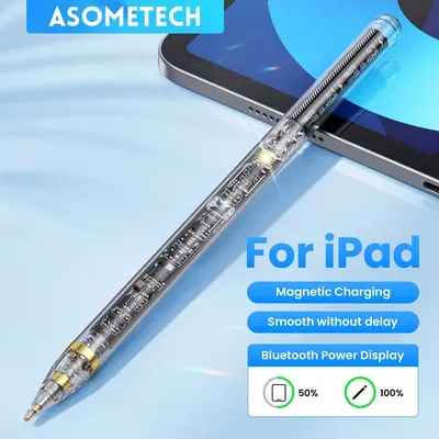 ASOMETECH Transparent Gradient Touch Pen For Apple Pencil 2 iPad Pencil iPad Air Pro 11 12.9 Mini 6