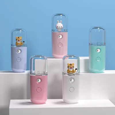 【Hot sales】Mini rechargeable Cute Bunny Design Face Humidifier Face Spray Face daily makeup Skin