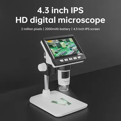 4.3 Inch Digital Microscope 1080P 50-1000x Coin Microscopio 2000mAh Soldering Microscope for