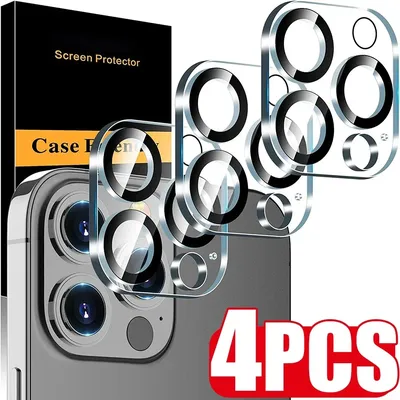 Tempered Glass Camera Lens Films for Apple IPhone 16/16 Pro Max/15 Pro/14 Plus/13 Mini/13 Pro Max Clear Camera Protective Films