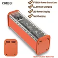 Custodia per Power Bank 8*18650 custodia per Powerbank a ricarica rapida da 22.5W 18650 LED USB C porte Micro USB scatola di immagazzinaggio della batteria per Huawei Xiaomi