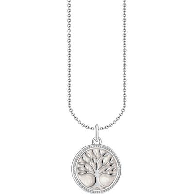 Kette mit Anhänger THOMAS SABO "Tree-of-Love-Anhänger, KE2220-007-21-L45V, KE2220-427-39-L45V" Gr. 45, silber (silberfar