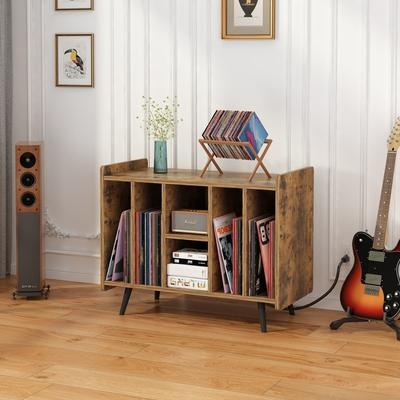 Record Player Stand,Vinyl Record Storage Cabinet,Album Storage Cabinet for Bedroom Living Room Office,Music room,Brown