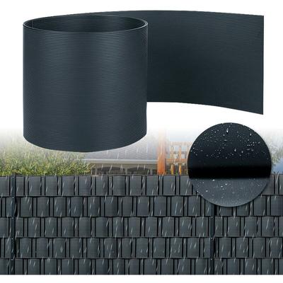 YARDIN 10x Sichtschutzstreifen Hart PVC Sichtschutz Balkon Zaunfolie Blickdicht für Gartenzaun, 25m Image