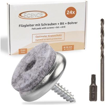 24Stck Filzgleiter mit Torx-Schrauben 28mm/1.1inch Möbel-Gleiter Stuhlgleiter Image