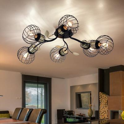 Etc-shop - Deckenlampe Deckenleuchte Wohnzimmerleuchte Esszimmerlampe Schlafzimmerlampe, 6 Flammig Image