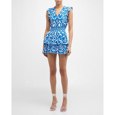 Ikat Syra Ruffle Romper