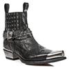New Rock Gothic-Stiefel aus schwarzem Metall-7950P-S1