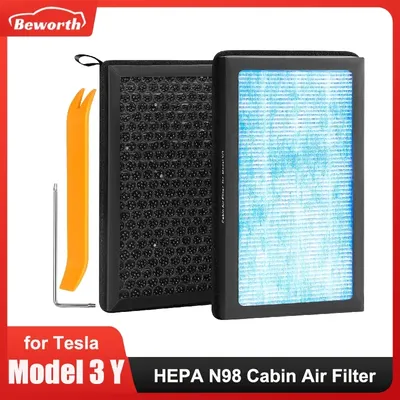 HEPA N98 Cabin Air Filter for Tesla Model 3 Model Y Air-Filters Activated Carbon Conditioner