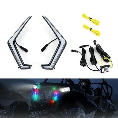 LED Front Accent Light Turn Signal Lights for Polaris RZR XP 1000 Turbo 2018-2021 UTV ATV
