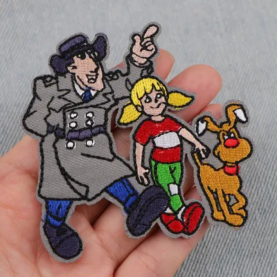 90s Cartoon Embroidery Patch Police Officer Iron On Patches For Clothing Thermoadhesive Patches On Clothes DIY Sew Badges