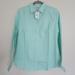 J. Crew Tops | Nwt J.Crew Factory Haberdashery Size Medium Button Down Shirt Blouse Top | Color: Green | Size: M